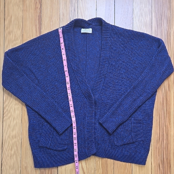 Anthropologie Navy Cardigan Boho Coastal Grandma Eclectic Grandpa Oversized M - Picture 4 of 8